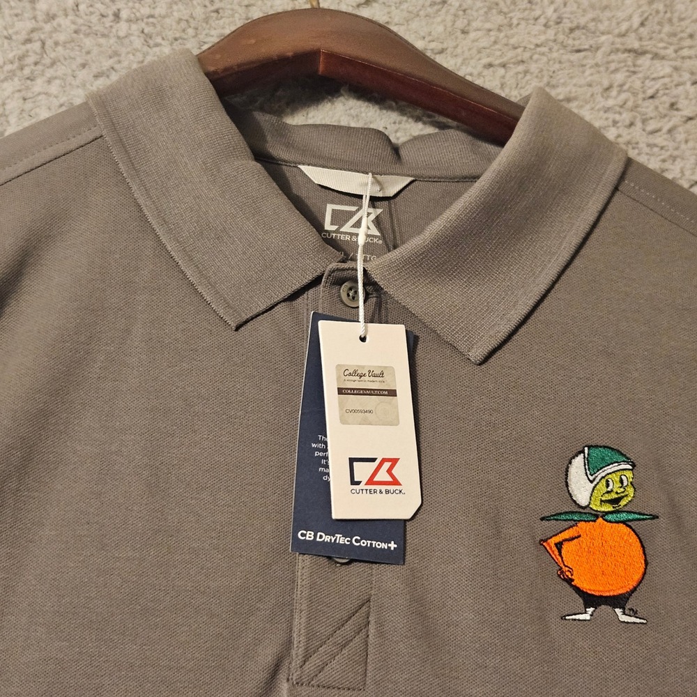 Cutter & Buck Mens 3XL Gray UCF Knights Citronauts Polo Shirt MCK09321 New NWT
